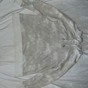White and gray sweat shirt tie-dye